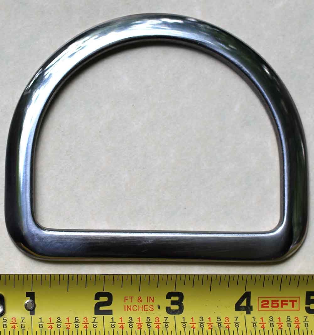 Challenger Horse Saddle Tack Hardware 3-1/2” SS Beveled Saddle Rigging Dee 40317