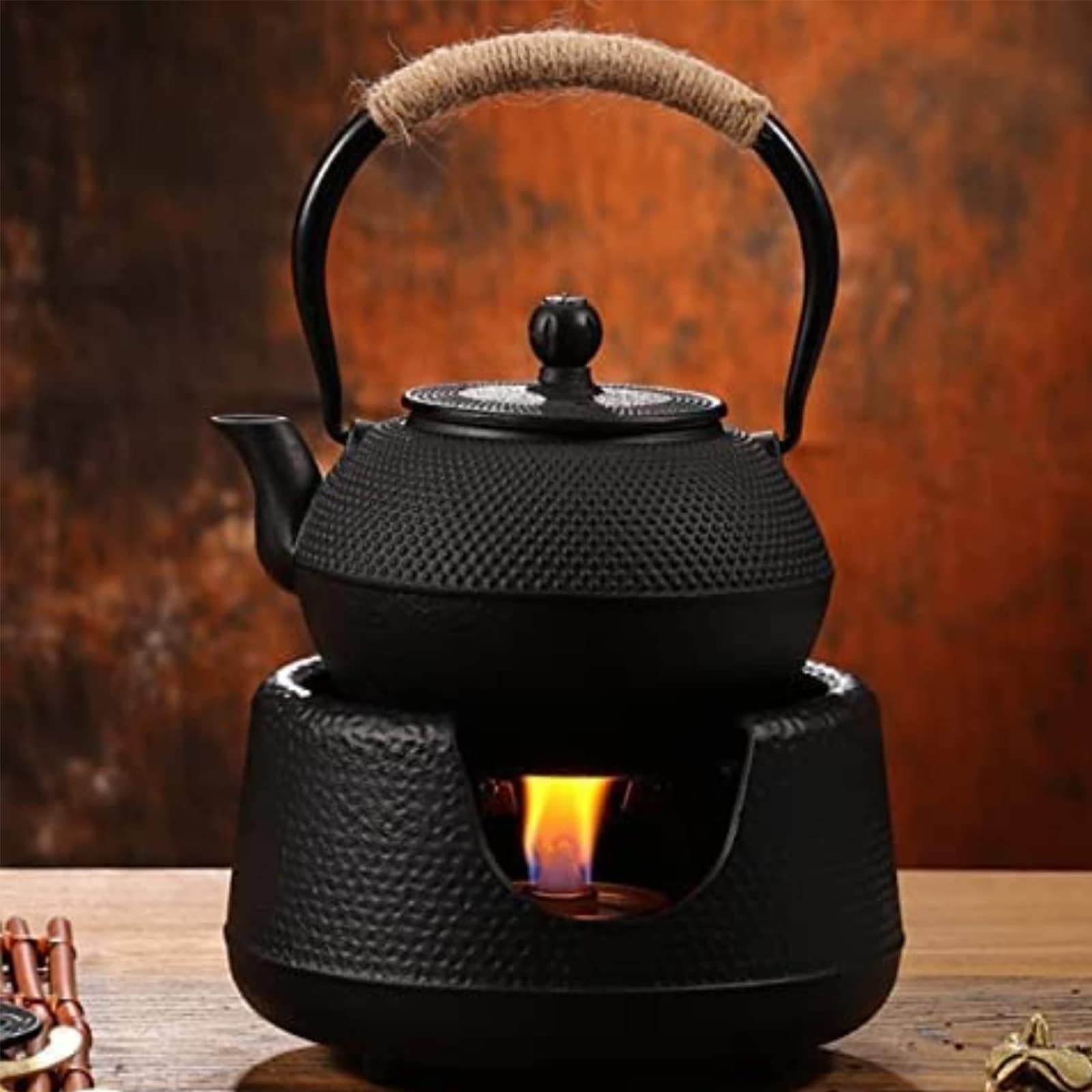 【愛鹿銘 南部鉄瓶】伝統工芸 アラレ文様／鉄分補給・茶道具・インテリアに 愛鹿銘 南部鉄瓶】伝統工芸 アラレ文様／鉄分補給・茶道具