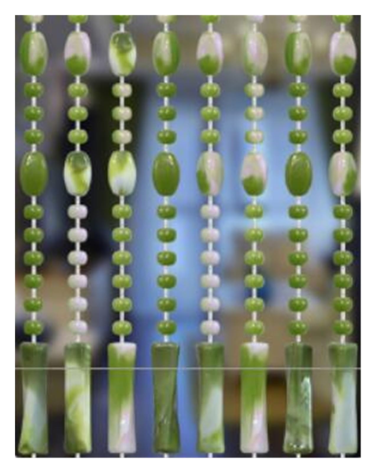 Rideaux de Porte décoration d'intérieur, Ornements séparation Salon, Perle(Green,20 Strings 185cm)