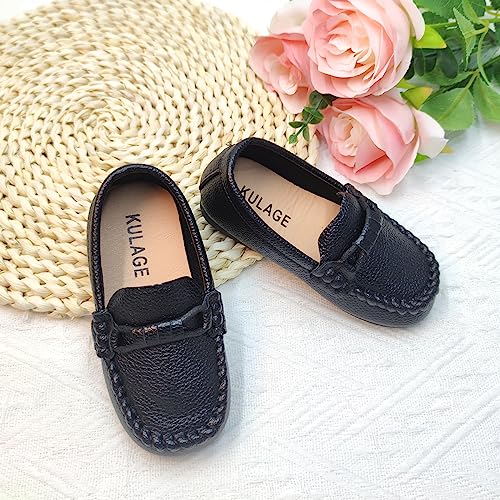 Toddler Boys Girls Leather Loafers Dress Shoes Little Kid Oxford Flats Casual Moccasins Slip-On School Uniform Walking Boat Shoes4