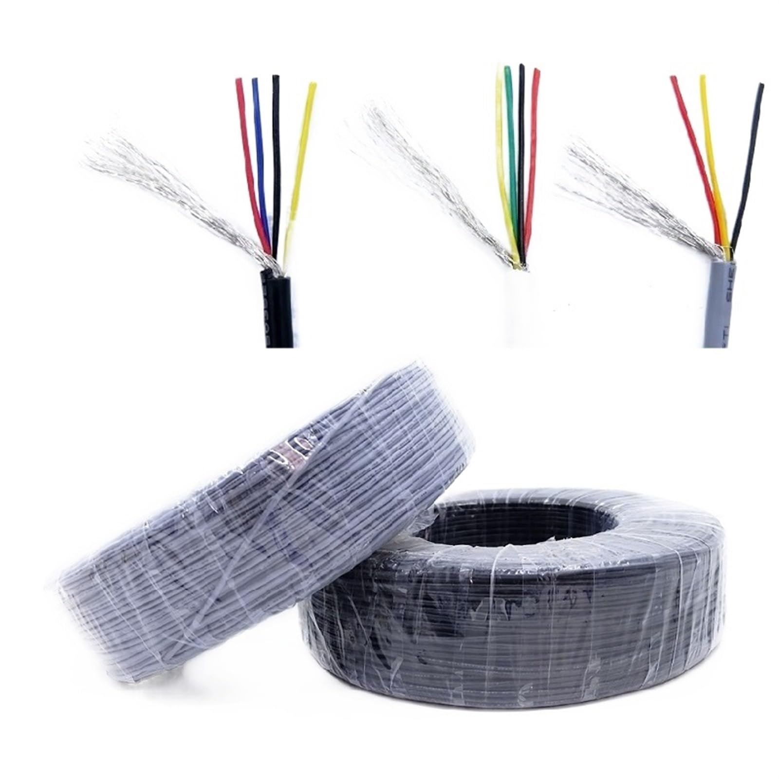 cavo schermato, Cavo schermato UL2547 300 V PVC rame privo di ossigeno 18-32 AWG 10 metri 2-7 conduttori(4Cores,20AWG 10meter)