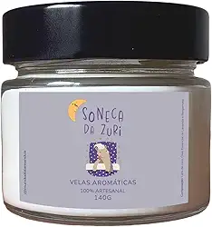 Vela Aromática Soneca da Zuri – Lavanda e Bergamota | Aromaterapia Natural para Relaxamento e Sono Tranquilo | Feita com Cera Vegetal e Óleos Essenciais | Mundo do Tamanduá