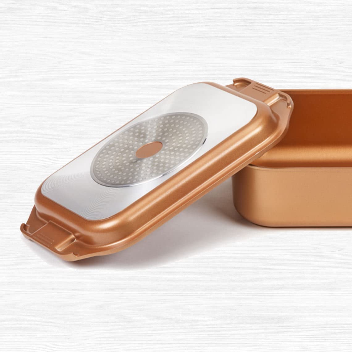 Livington Copperline WonderCooker - multifunktionaler Kochtopf – großer Topf, Bräter, Dampfgarer, Heißluftfritteuse - alle Herdarten, Backofen & Grill