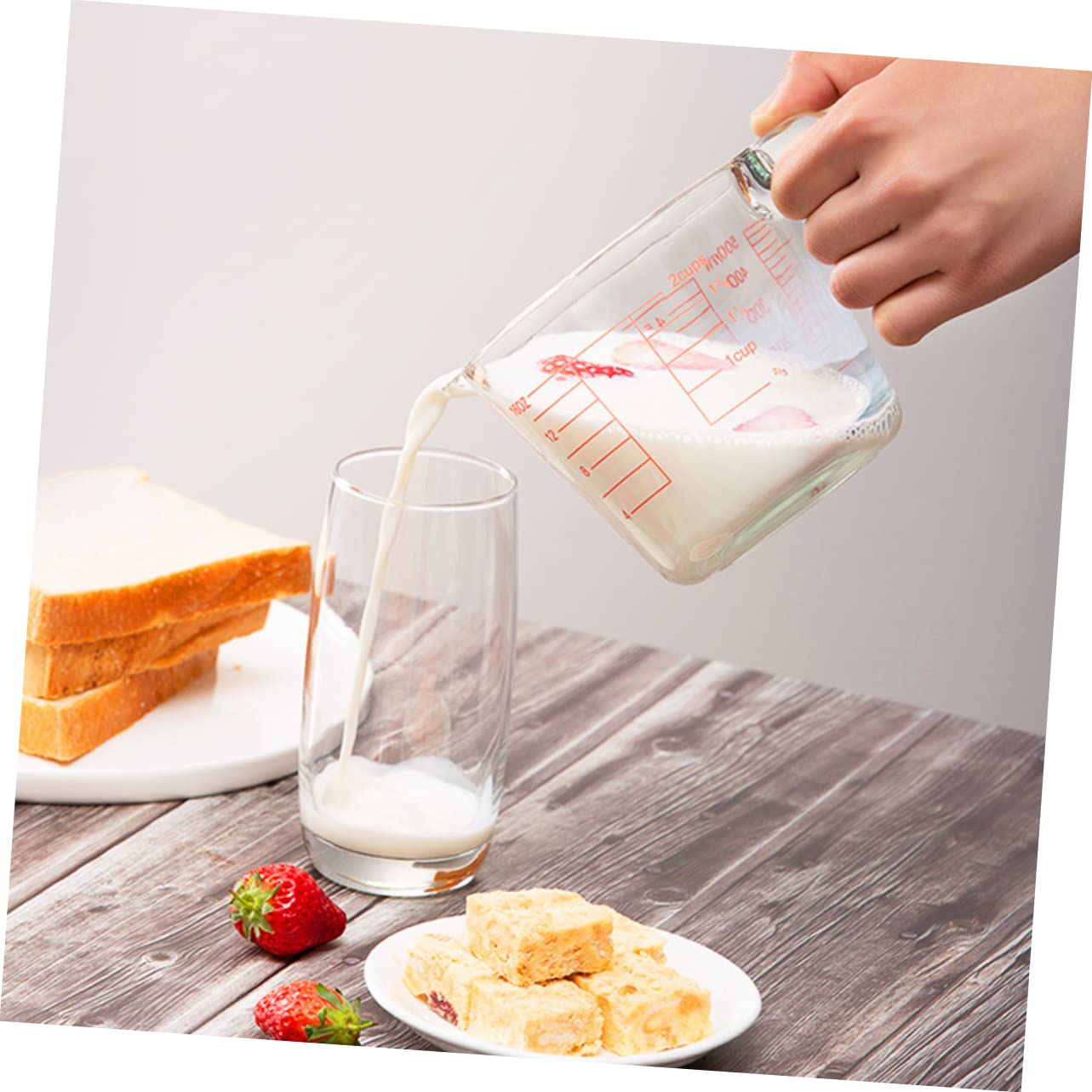 Misurino Cucina in Vetro Scala 500ml per Liquidi e Salse
