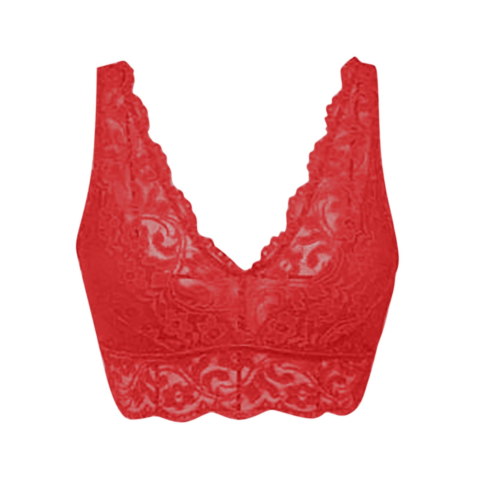 2025 - Reggiseno sexy in pizzo da donna, senza ferretto sul retro Offerte lampo