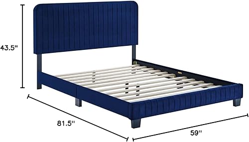 Miniatura 92 de Modway Celine - Base de cama con plataforma de terciopelo capitoné de alto rendimiento, color gris claro Gris,claro,Esmeralda/Sólidos,Gris,Rosa