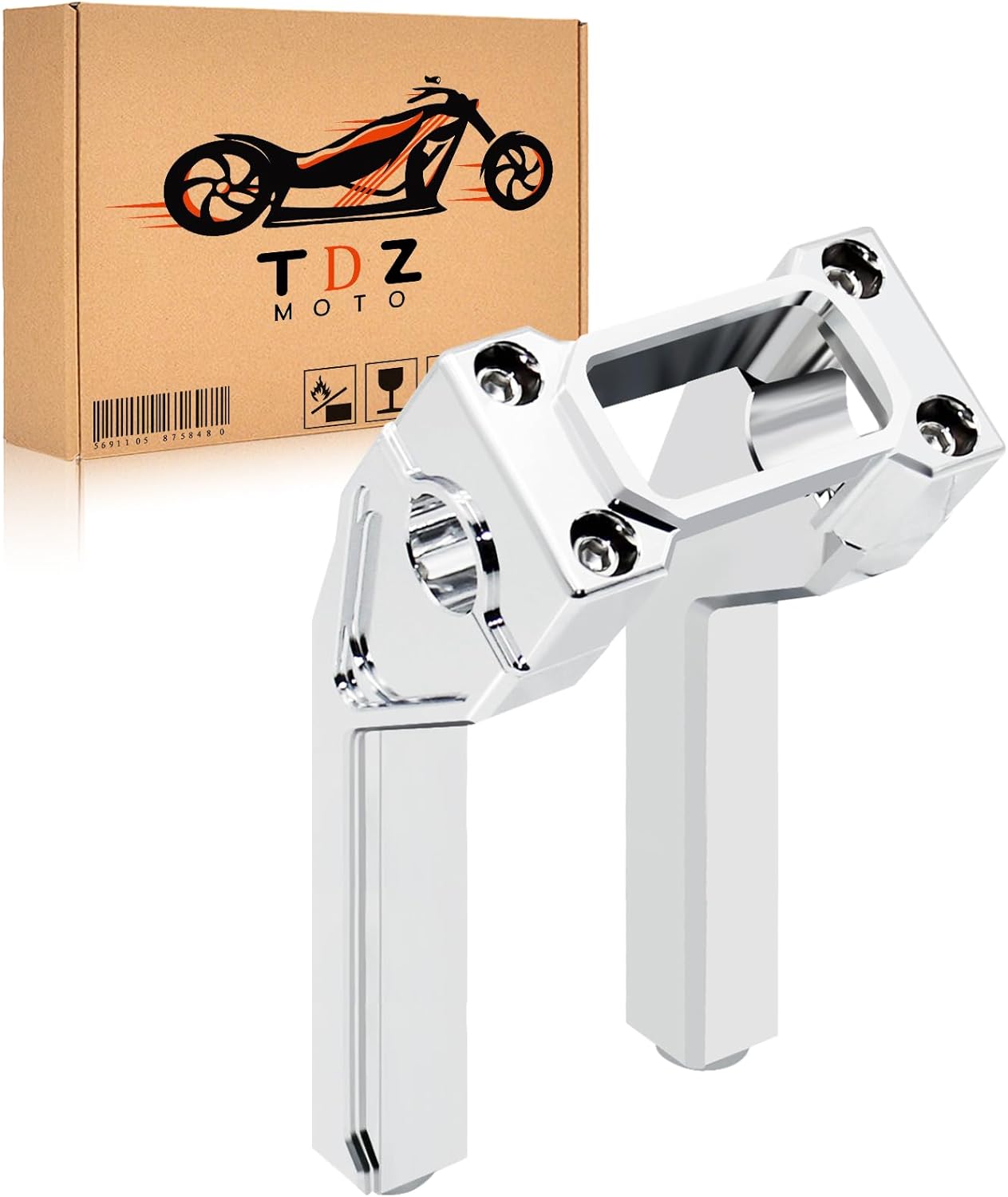 8 inch Chrome Motorcycle Handlebar Risers Handle Bar Riser Fit For Harley Softail Sport Glide Street Bob Lowrider ST FXST 2018-2023 with 1.0" Clamping Area