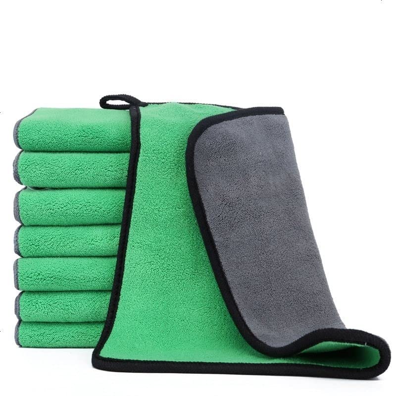 Panno per la pulizia in microfibra 5PCS Lavaggio automatico Asciugamano in microfibra Pulizia dell'auto Panno per l'asciugatura Orlatura Panno per la cura dell'auto Pulizia assorbente Doppi prodott