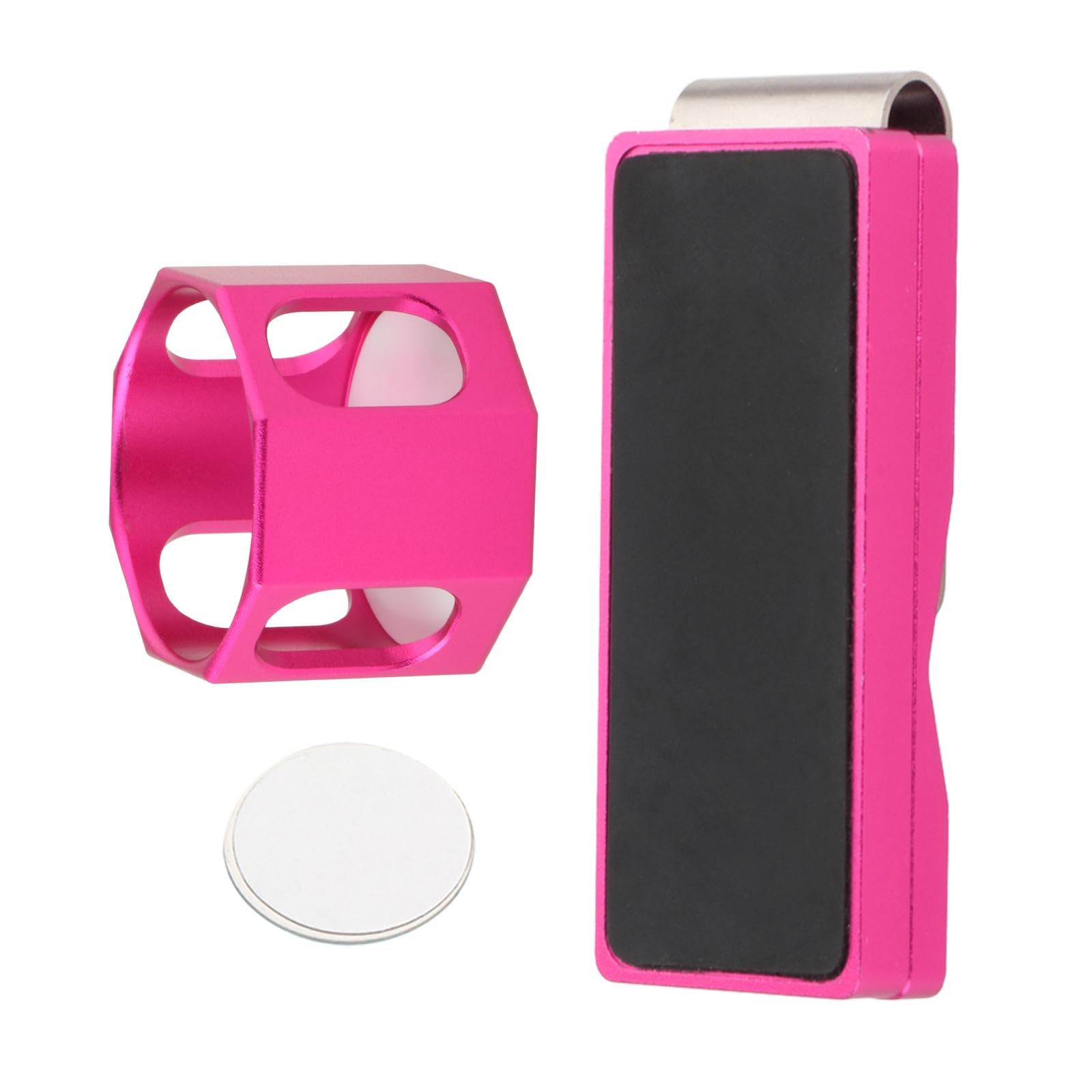 Pool Cue Chalk Holder With Keychain Octagonal Practical Billiard Chalk Holder Black-543836