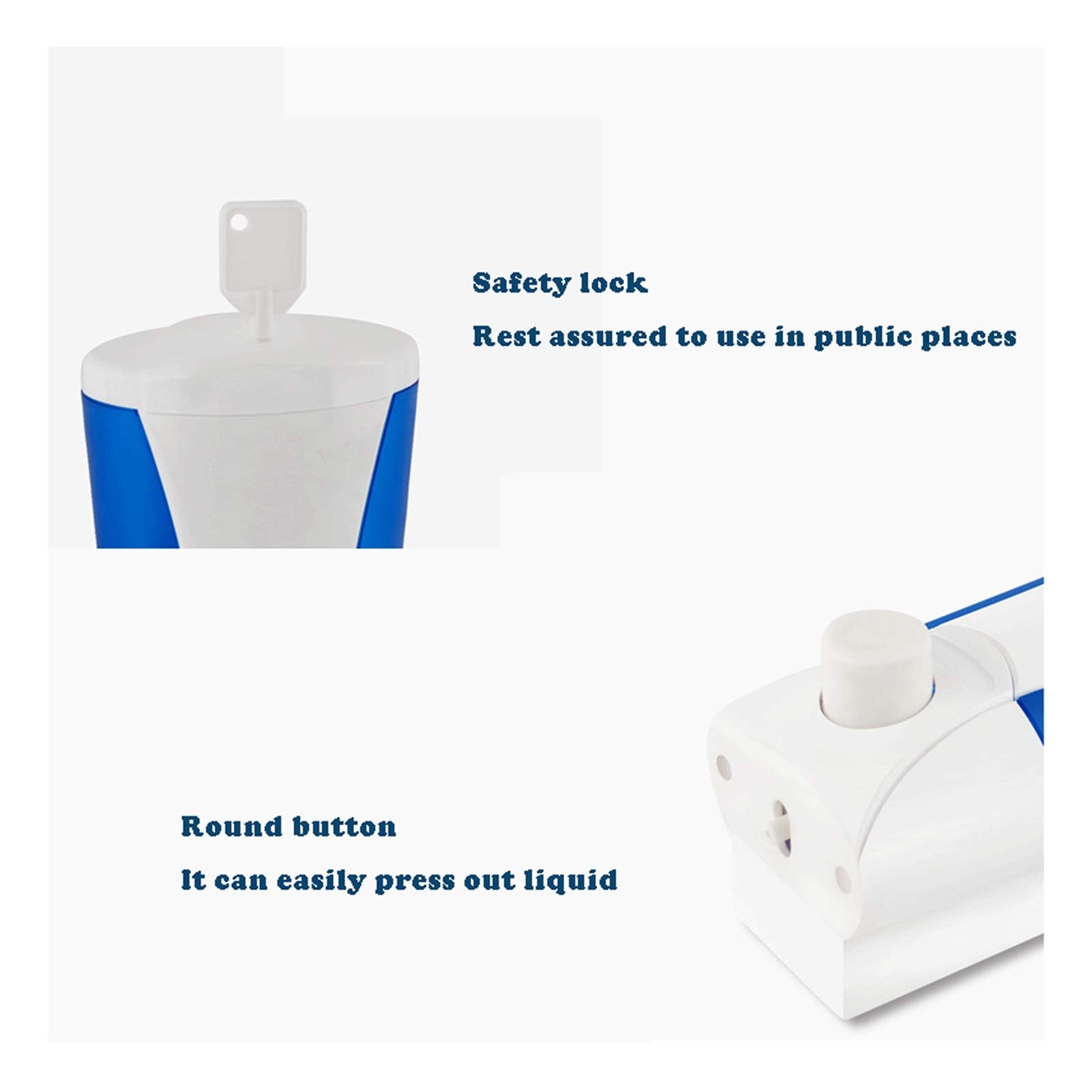 Dispenser Sapone Dispenser di Sapone a Testa Singola e Doppia Testa (Bianco e Cromo) Casella del Liquido della Toilette della Cucina, Installazione con Fori Dosasapone (A,B,C,D : D)