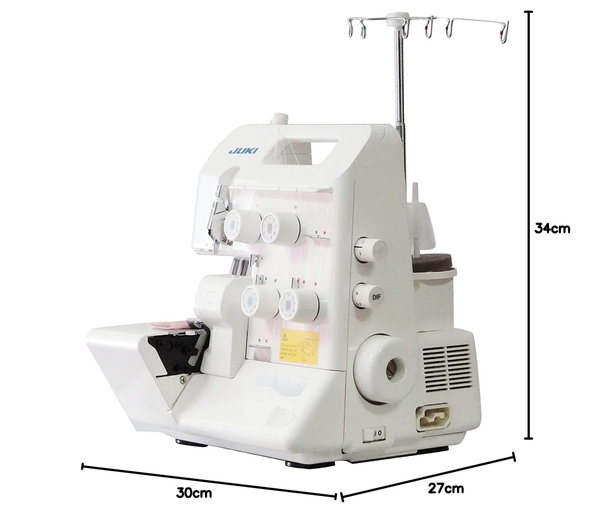 Juki MO-654DEN 3/4 Thread Overlocker, Metal, White, 34 x 27 x 30