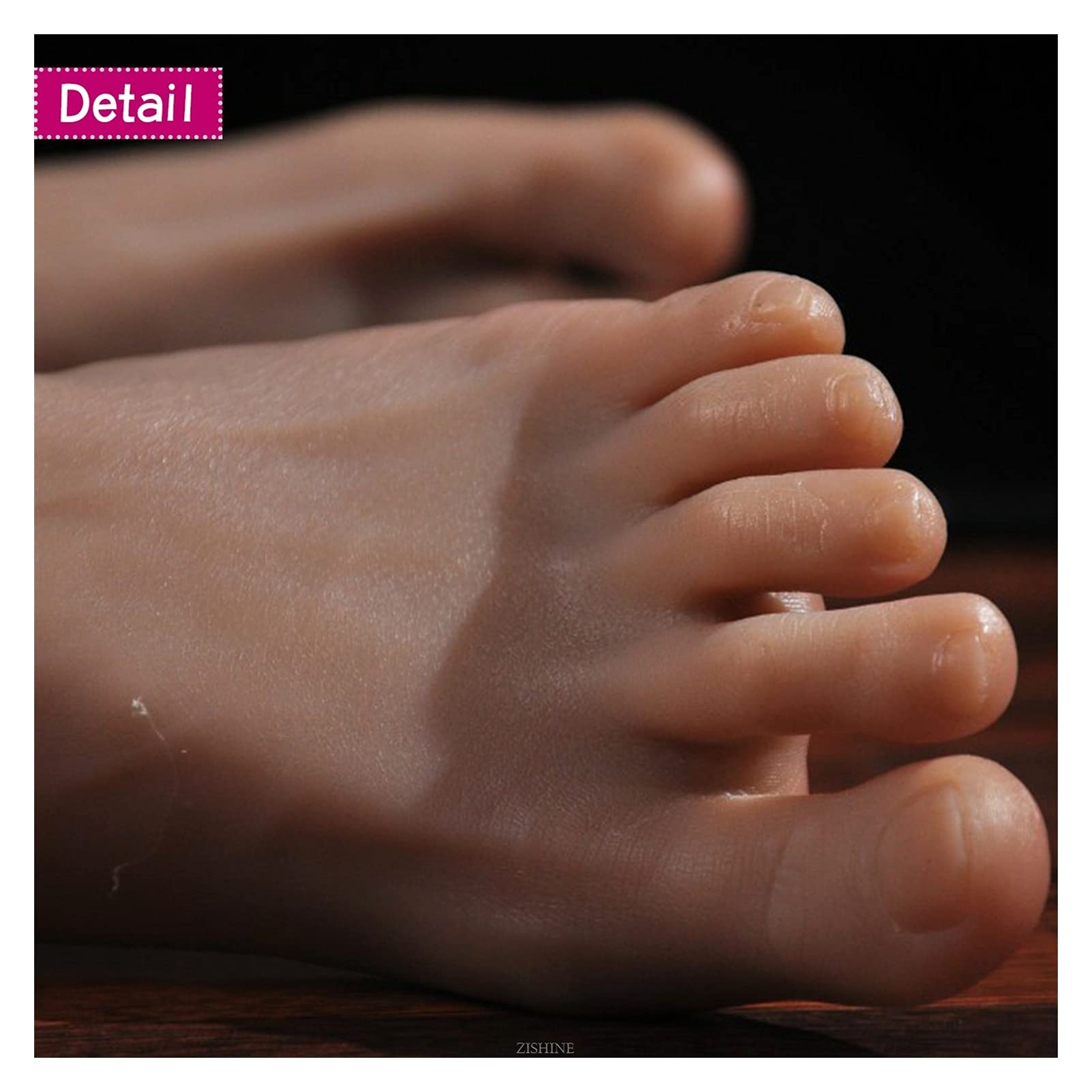 Shooting Display Requisiten Fuß Modell Schuhe Socken Sandale 1: 1 Frau Fake TPE. Zum Zeichnen der Reflexzonenmassage-Praxis T44(Toes positioning,Left foot)
