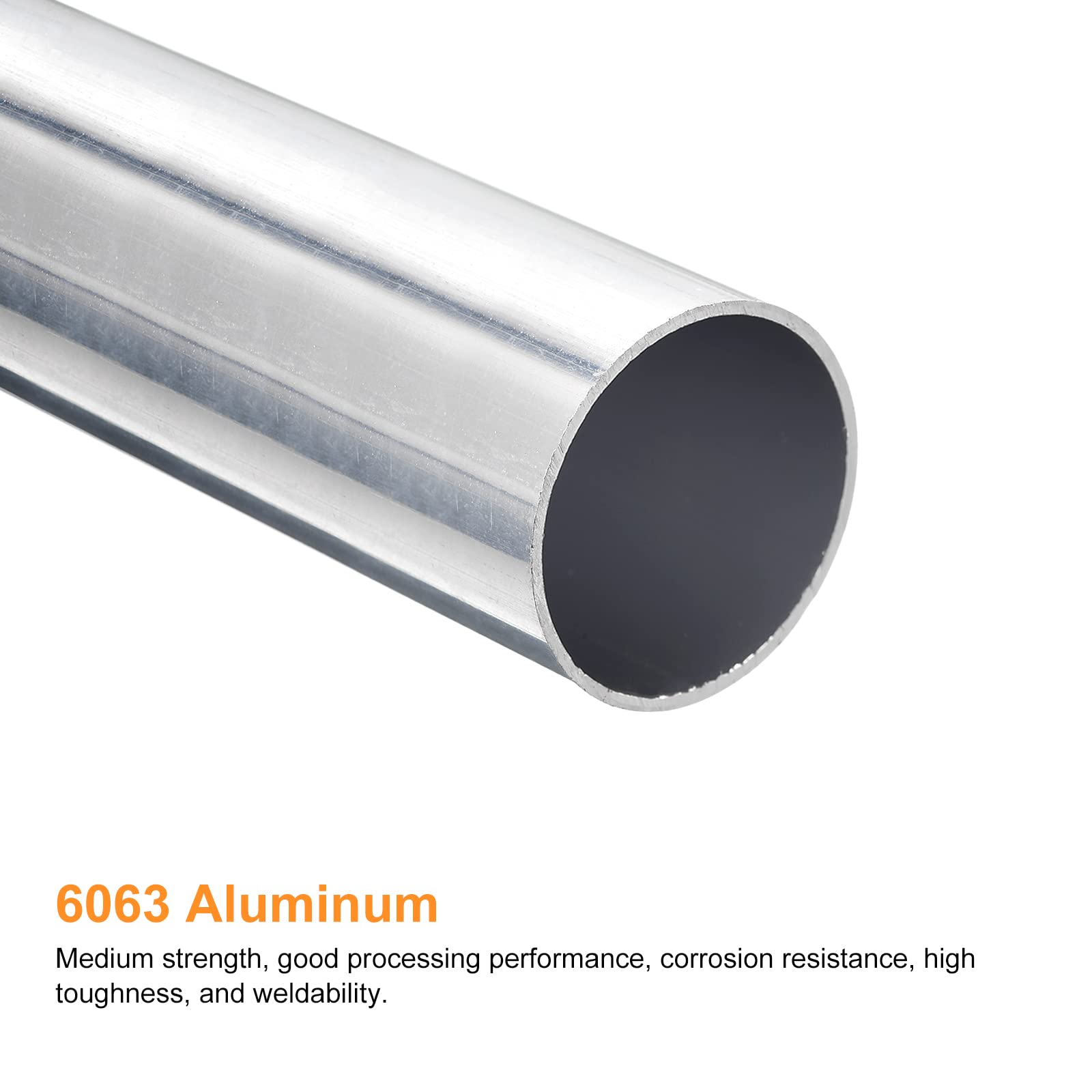 2 Tubes Aluminium 6063 Sans Soudure - 30mm OD, 27mm ID, 30cm Long - Pour Bricolage Et DIY