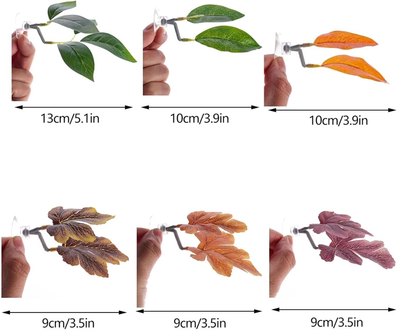 beta Hammock 15pcs Betta Fish Rest Leaf Aquarium Decor Artificial Plastic Simulated Plants with Suction Cups(Color3)