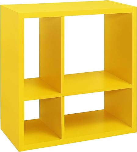 Miniatura 6 de KB Designs Estantería abierta de 4 cubos, organizador de almacenamiento de juguetes para niños, sala de juegos/dormitorio Rojo