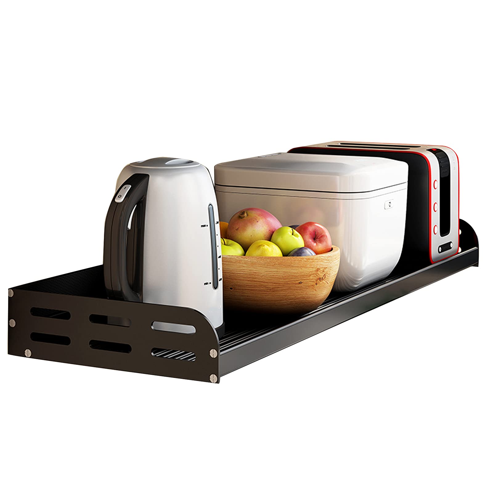 Estante de Almacenamiento para microondas montado en la Pared - Soporte de Aluminio para Frasco de Especias y Soporte para Horno Estante de Cocina para Espacios pequeños Soporte pa