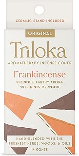 Triloka Incense Cones, Frankincense, 20 Grams