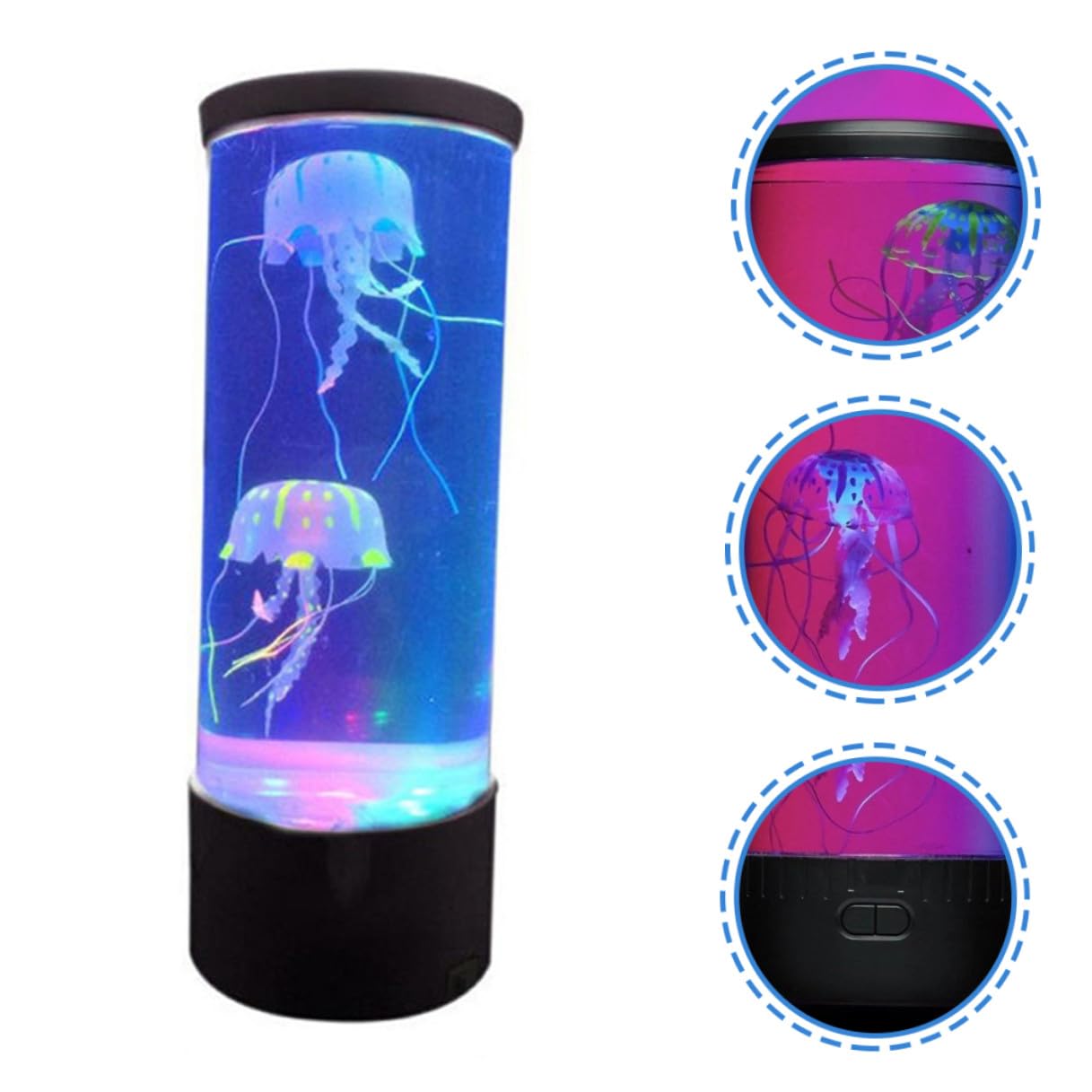 Anneome Lámpara LED de Medusas Negra para Estudio y Decoración Nocturna