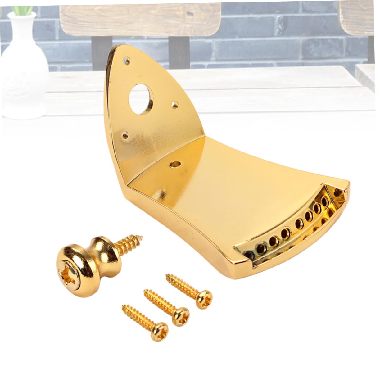 ibasenice 3pièces Metal Triangle Mandolin Tailpiece Doré Pour Mandoline Cordes Avec Vis Accessoire De Remplacement Élégant Et Pratique