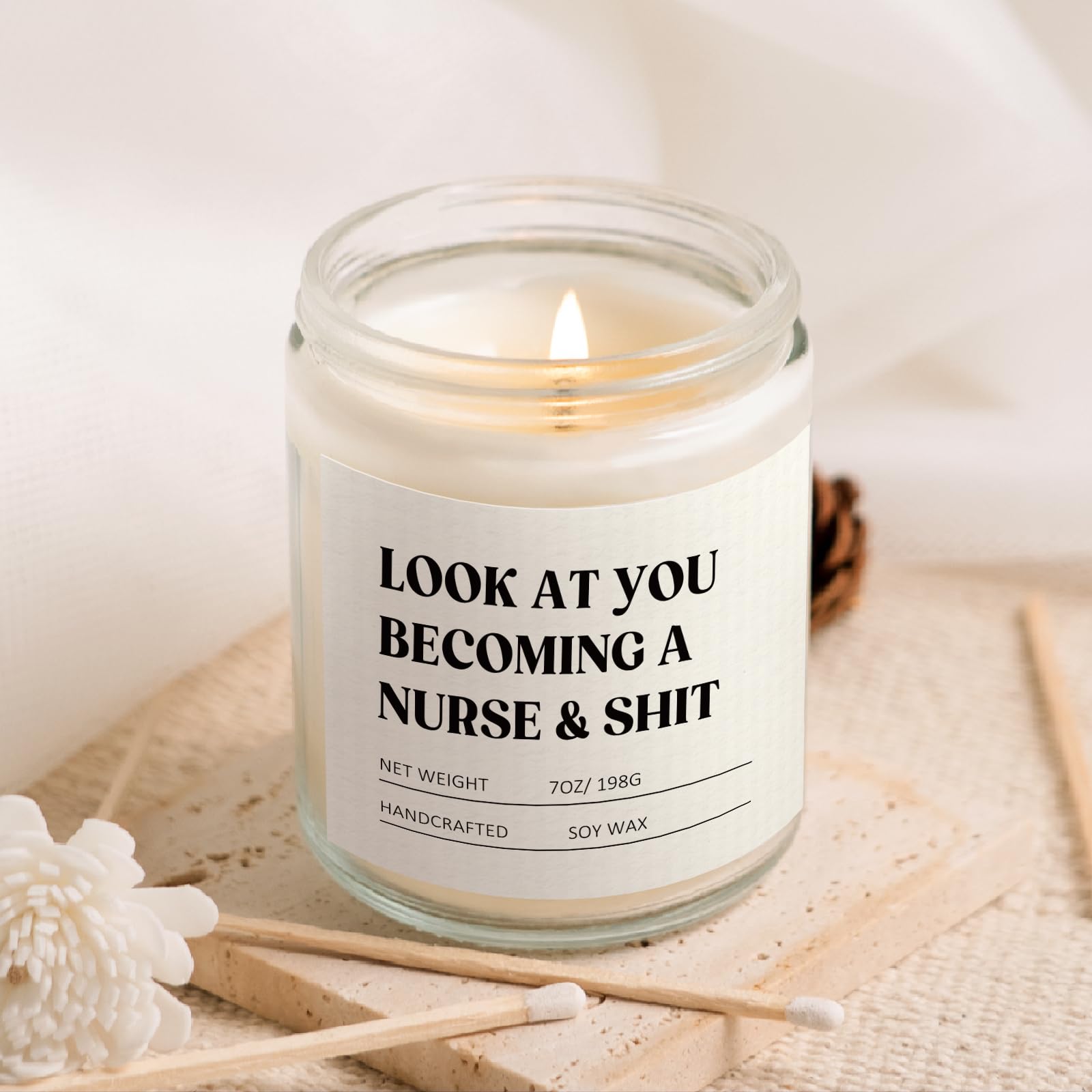Craftique Nurse Gifts for Women Men, Nurses Week/Day/Appreciation Gifts- Funny Nurse Candle- Cool Graduation/Birthday/LPN RN Gift for Nurses, Nursing Student Gift, Nursing School, Future/New Grad