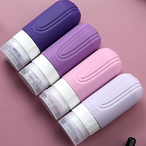 Miniatura 164 de Botellas de viaje para artículos de tocador, aprobados por la Tsa, recipientes de tamaño de viaje de 3 onzas, sin BPA, a prueba de fugas