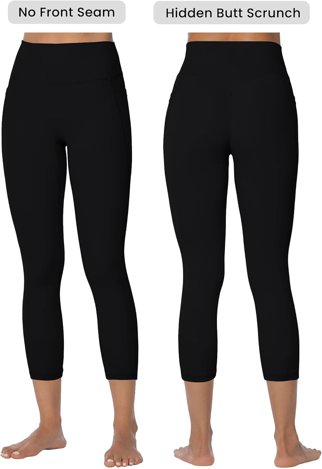 Sunzel Sustainable Butt Lifting Capri Leggings for Women High Waist No Front Seam Tummy Control Booty Workout Yoga Pants - Image 4