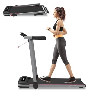 Walden Sports Folding Electric Treadmill with Handle - Portable Running Machine LCD Screen - 6.2mp/h Adjustable Speed - Amazon product rated Grade A