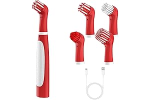 SOARING Rechargeable Electric Handheld Cleaning Scrubber Brush with Multiple Brush Heads