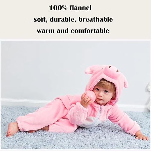 Miniatura 11 de Disfraz de bebé de Halloween para niños pequeños, rómper, mameluco para niños o niñas, ropa de animales, de 2 a 36 meses Pink Dinosaur