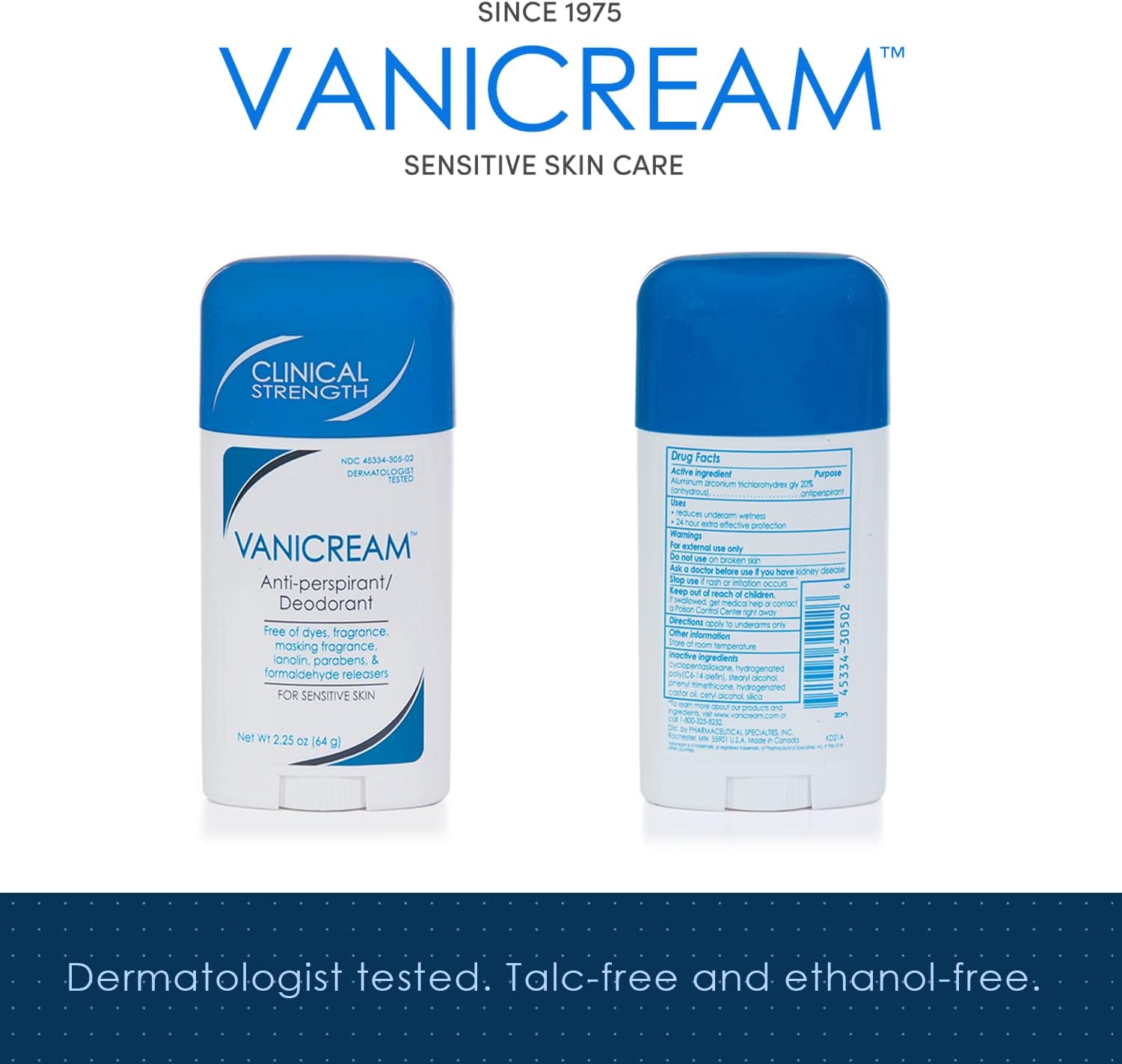 Vanicream Shampoo + Conditioner + Deodorant Bundle