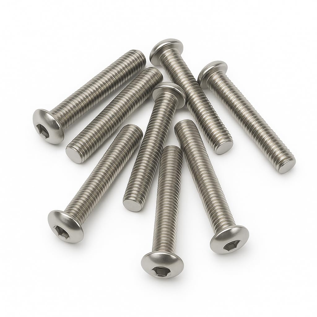 Rubigo M8 Bolts, M8 x 50mm Hex Socket Button Head Machine Bolts - Image 2
