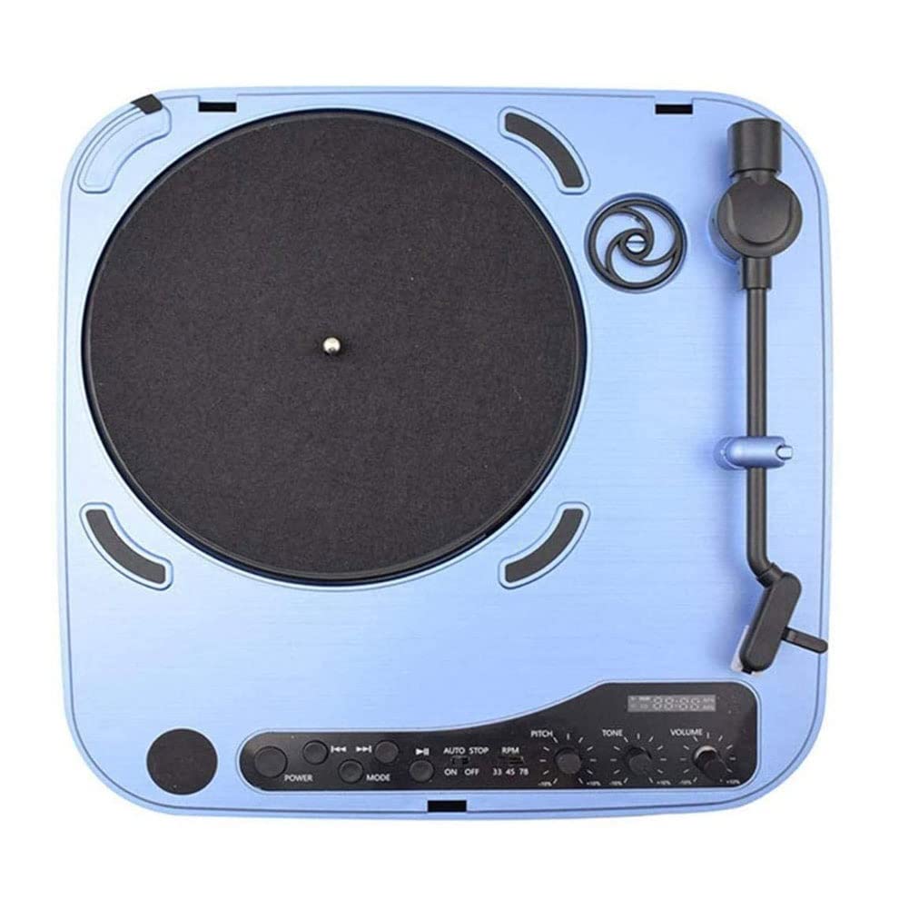 CLSDRZC Gramofon winylowy z głośnikami Gramofon winylowy i gramofon vintage z napędem paskowym, 3 prędkości