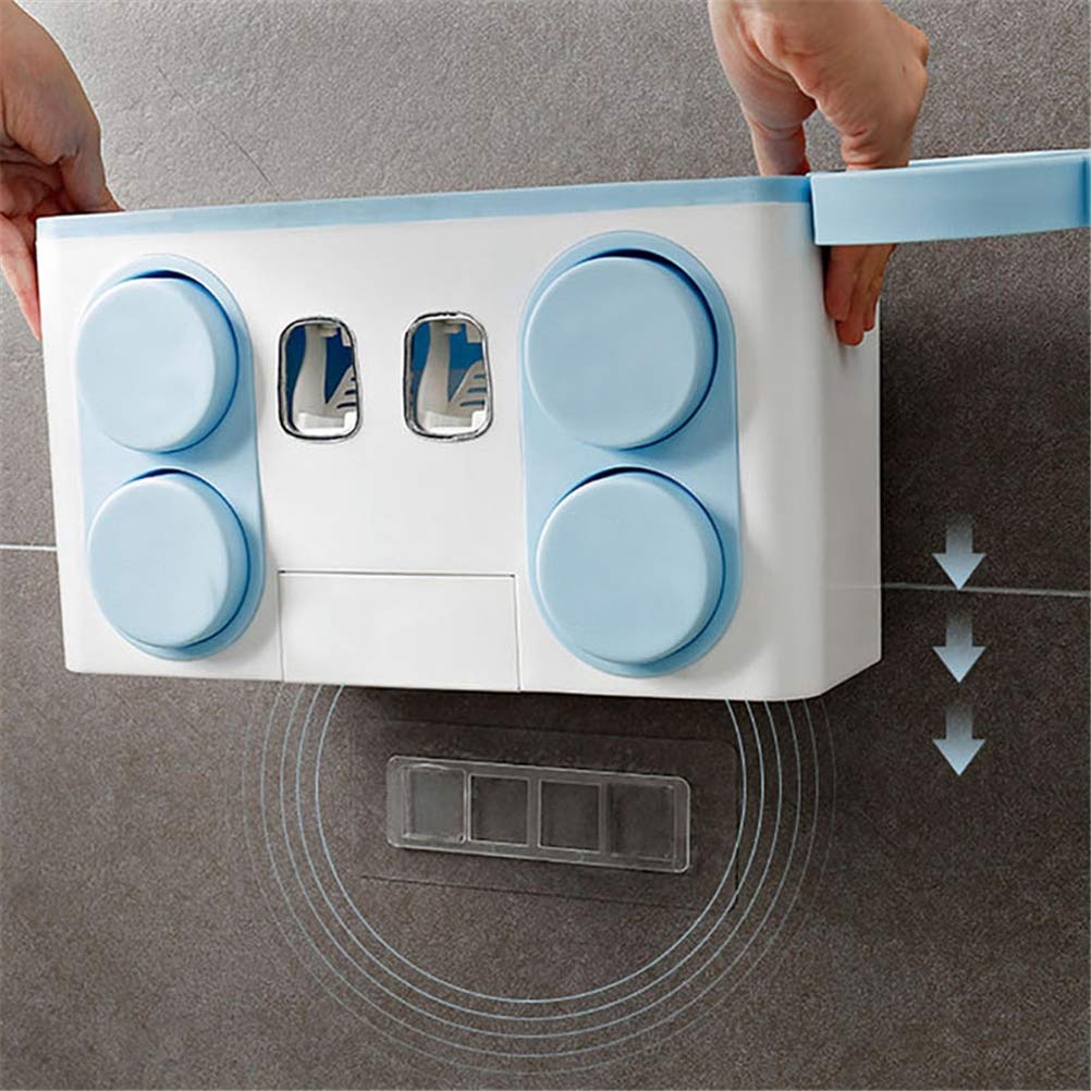 Dispensador de Pasta de Dientes de Un Toque, Dispensador de Pasta de Manos Libres, Dispensador de Pasta de Dientes Portátil Multifunción, Accesorios de Baño, Portacepillos Eléctrico,c