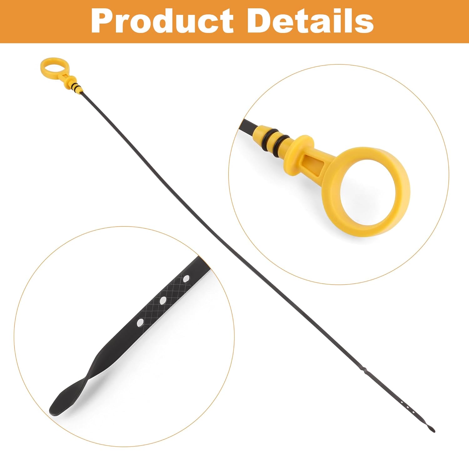 Engine Oil Level Indicator Dipstick 12570788 Compatible with Chevrolet Corvette 2005-2013 8 Cyl 6.0L, 8 Cyl 6.2L