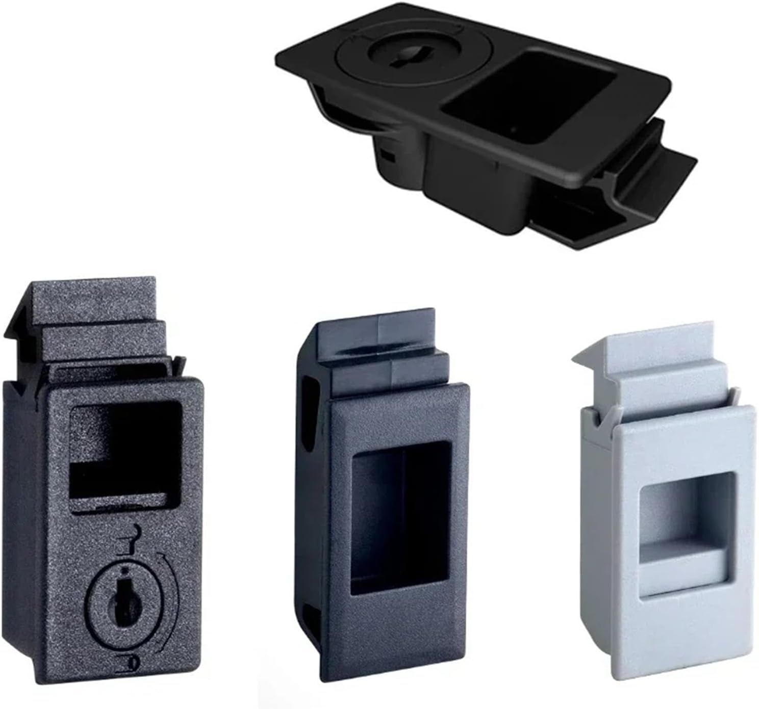 Cinet Clamp Lock Key Or Keyless for Fire Electrical Box Metal Light-Box Industrial Accessories Rarelock MS552 H 1Pcs(733-2 Black)