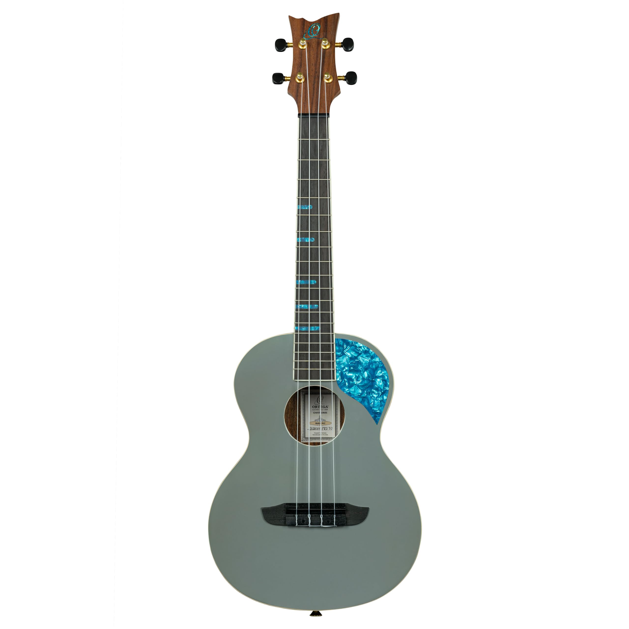 Ortega Guitars Ukulele Tenore Acustico – Ghost Series – Gig Bag Inclusa – Abete Rosso, Grey (RUGH-PLT)