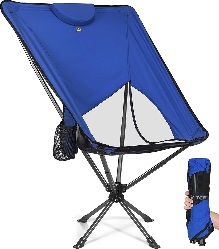Amazon.com: TCEK Swivel Portable High Back Camping Chair