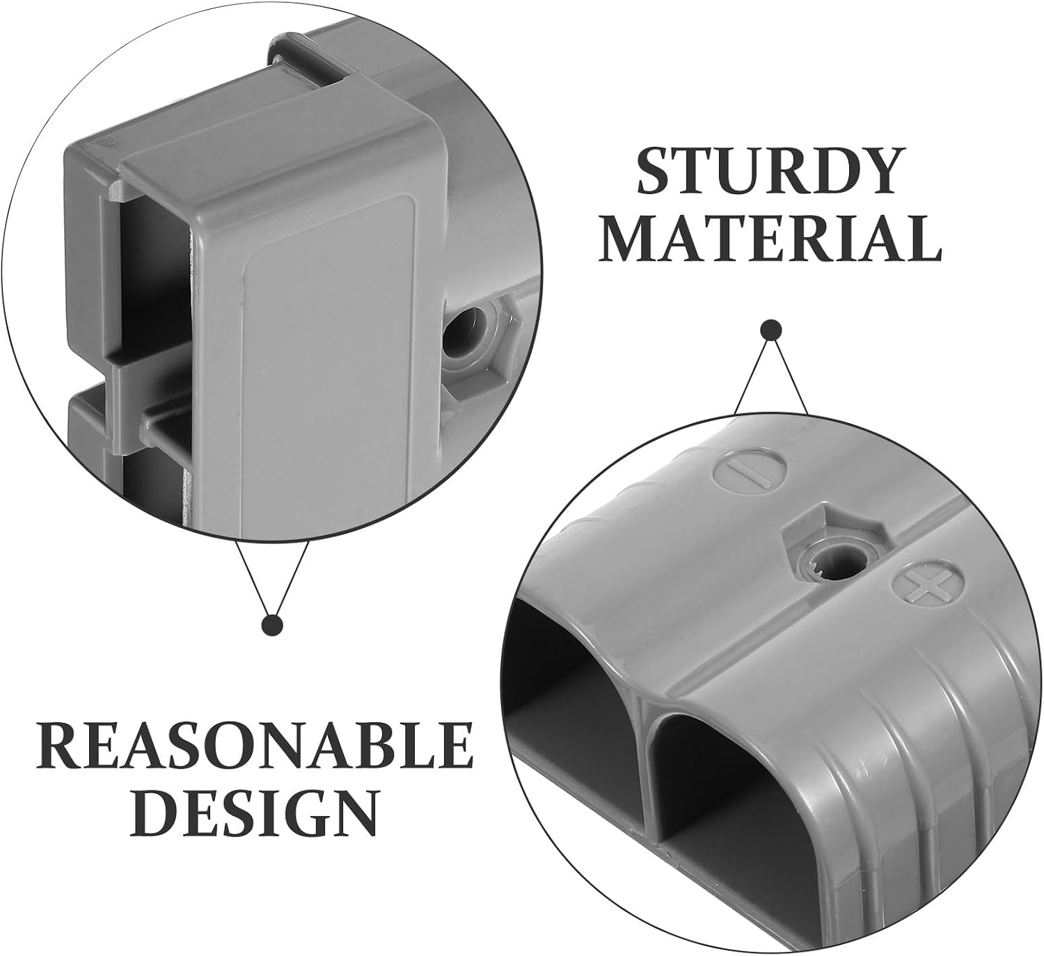 Modular Style Plug Battery Connect Quick Connector 2 Contacts for Dual Battery Systems Car ATV Trailer Towing Winch Quick Coupling (Gray)