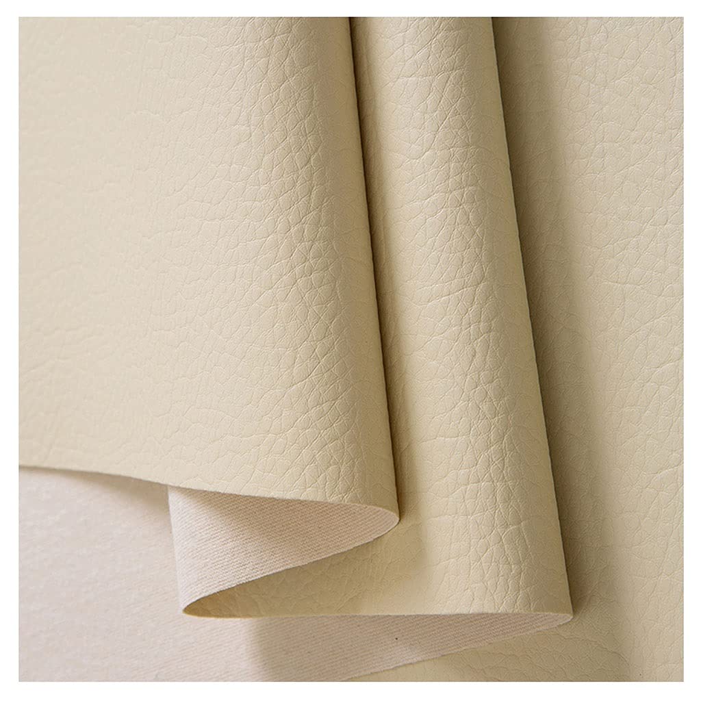 Simili cuir tissu fin et stretch creamy-white pour projets couture créatifs - 7