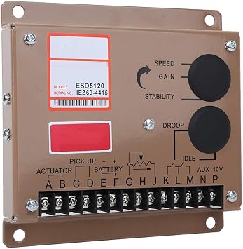 Jeanoko 1PCS ESD5120 Motor Speed Controllers Regulator Governor, Electronic Generator Set, Electronic Engine Speed Controller for Industry, Generator Accessory