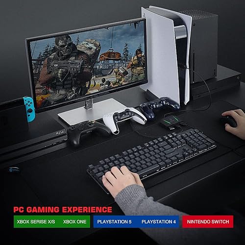 Miniatura 6 de leadjoy VX2 AimBox - Adaptador de teclado y mouse para consola de juegos convertidor de conexión con cable con conector de estudio de 0138in