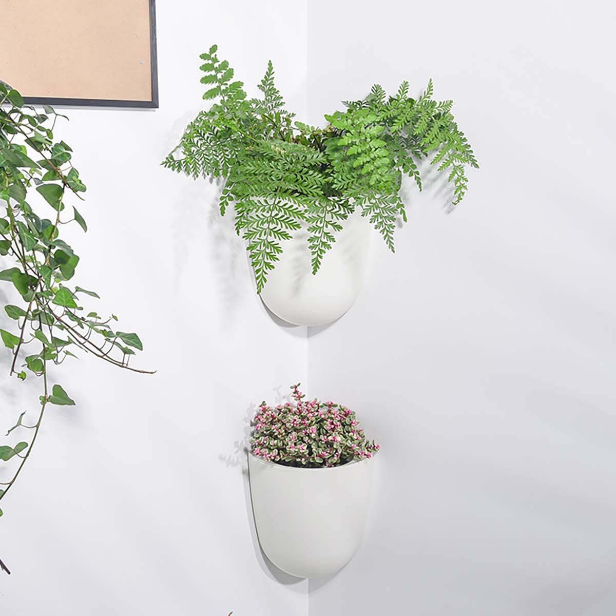 Sungmor Corner Planter Wall Mounted Plant Pots Self Watering Vertical