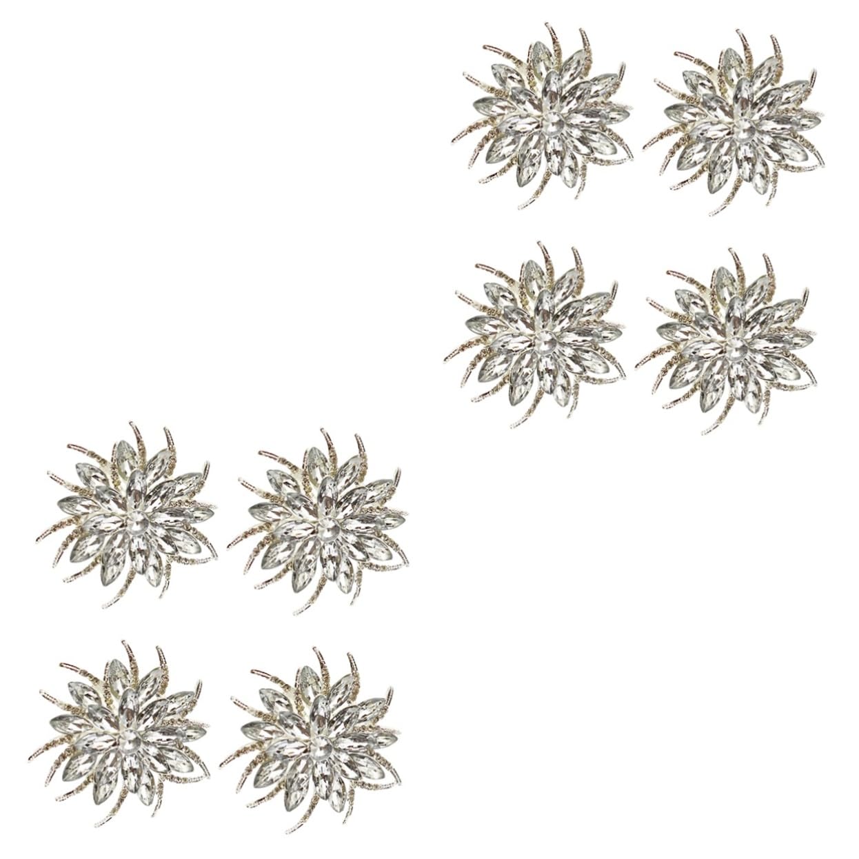 Alipis 2juegos Anillo De Servilleta De Forma De Cristales Decoración Elegante Para Bodas y De Navidad