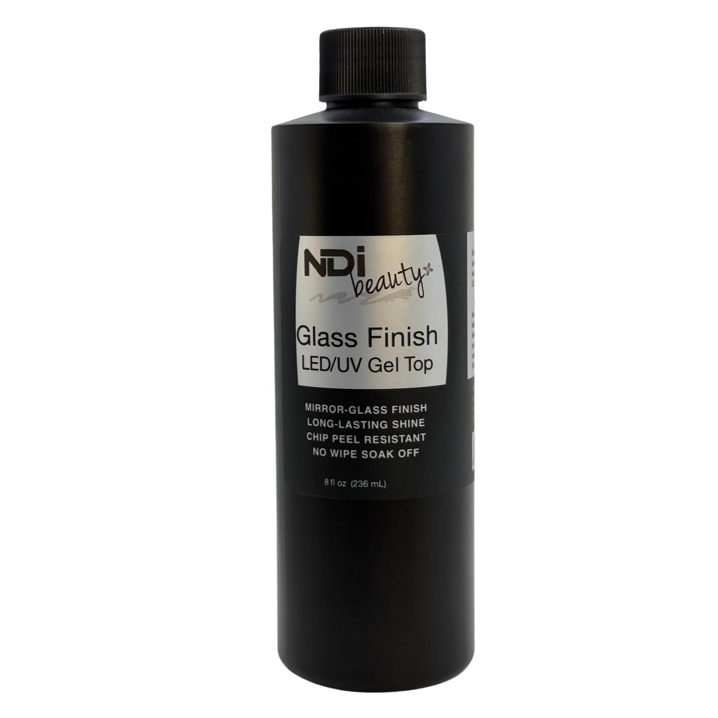 NDI Beauty Glass Finish No Wipe Gel Top Coat 8 Fl Oz (236 mL)