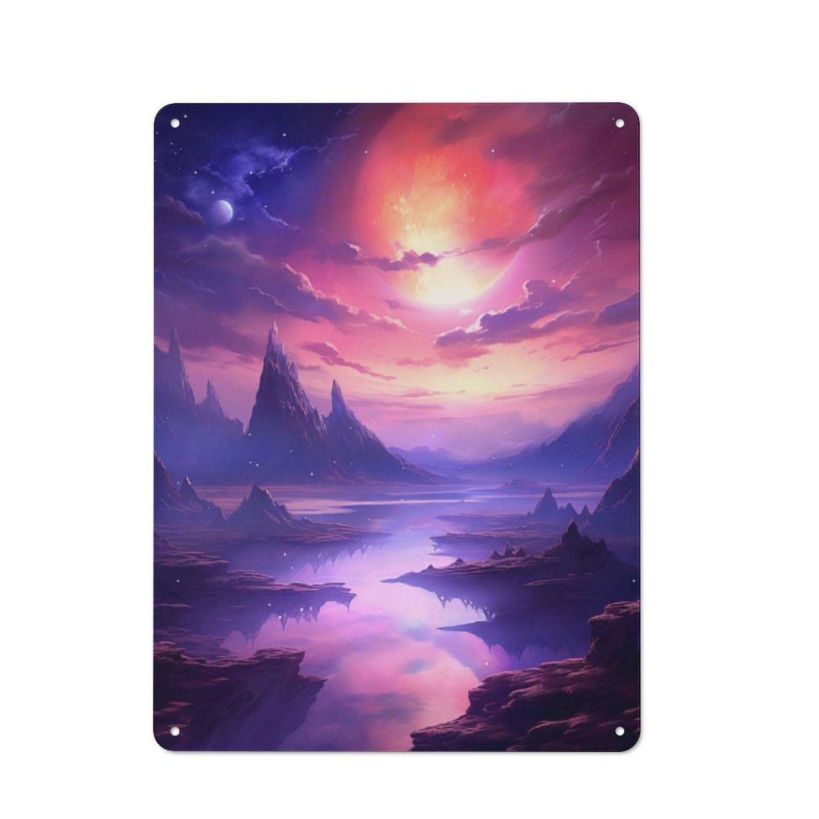 Junmoney Celestial Wilderness Workshop Style Tin Sign 40X30cm, Garage Wall Decor For Tool Room, Garage, Studio Or Home Bar
