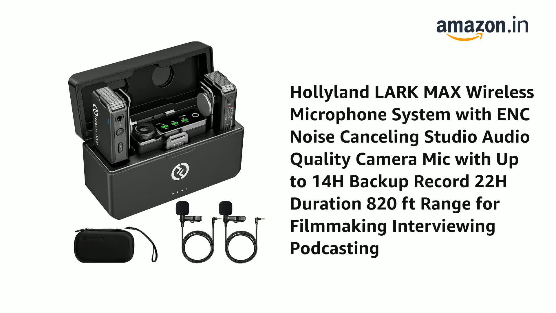 Hollyland LARK MAX Wireless Microphone System with ENC Noise