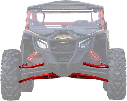 Miniatura 10 de SuperATV Brazos A delanteros negros de 72 pulgadas de ancho para Can-Am Maverick X3 2017+ (ver ajuste)  2.25 veces más fuerte que el stock  Espacio