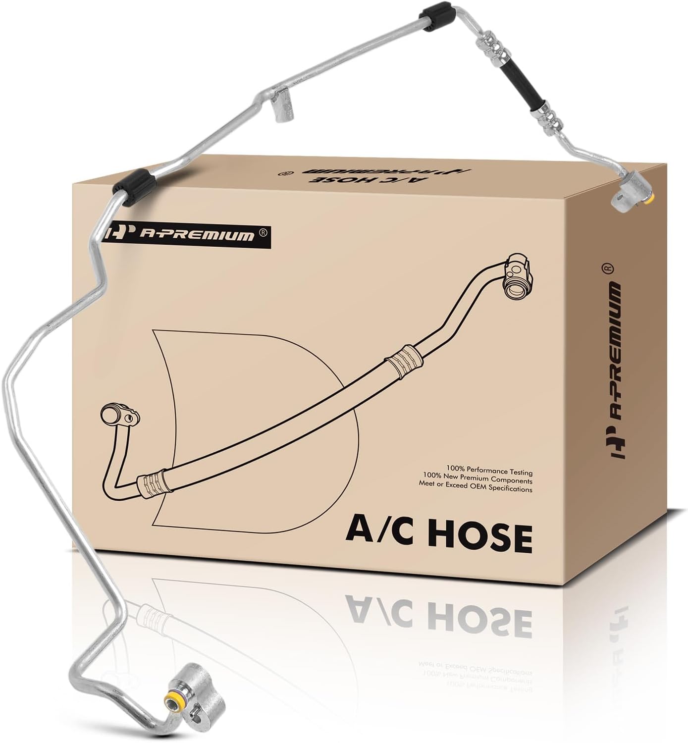 A-Premium A/C Liquid Line Hose Assembly Compatible with BMW 528i/528i xDrive 2012-2016, 535d/535d xDrive 2014-2016, 535i/535i xDrive 2011-2016, 740i, 740Li, 740Ld xDrive, 2.0L 3.0L, Condenser to Evap