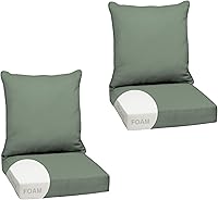 Vista 97 de Arden Selections Juego de cojines profundos para exteriores, 24 x 24 pulgadas, resistente al clima, a prueba de lluvia, resistente a la decoloración