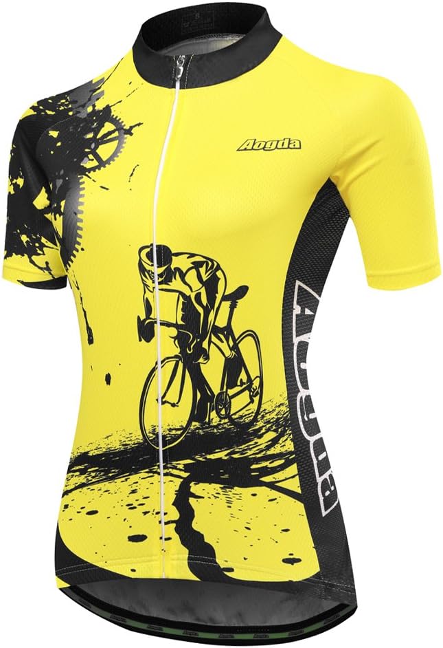 AogdaAogda Cycling Jerseys Women Bike Shirts Bicycle Tops Ladies Biking Clothing Short Sleeve